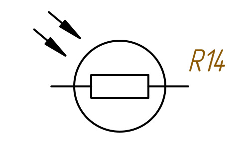 Фоторезистор условное обозначение