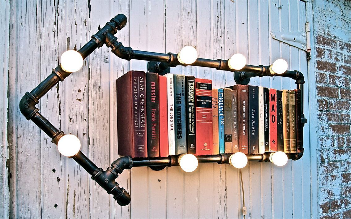 светильник подставка для книг лофт
