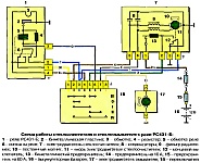 Схема работы стеклоочистителя и стеклоомывателя с реле РС431-Б