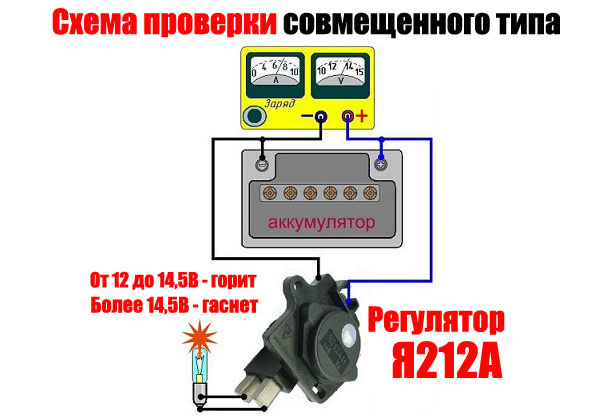 проверка совмещенного типа реле-регулятора