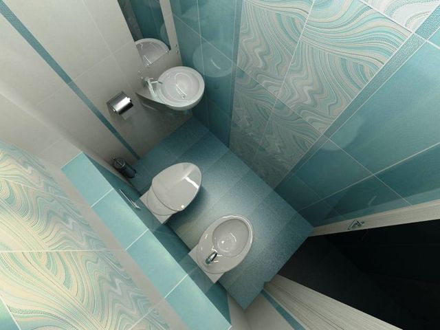 Интерьер туалетной комнаты маленького размера