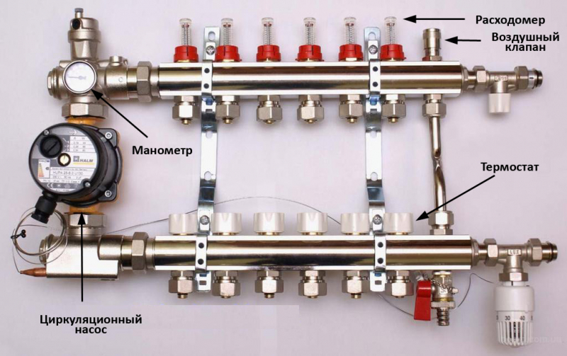 	Теплый пол водяной: схема монтажа системы обогрева	