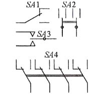 Обозначение переключателя на электрической схеме