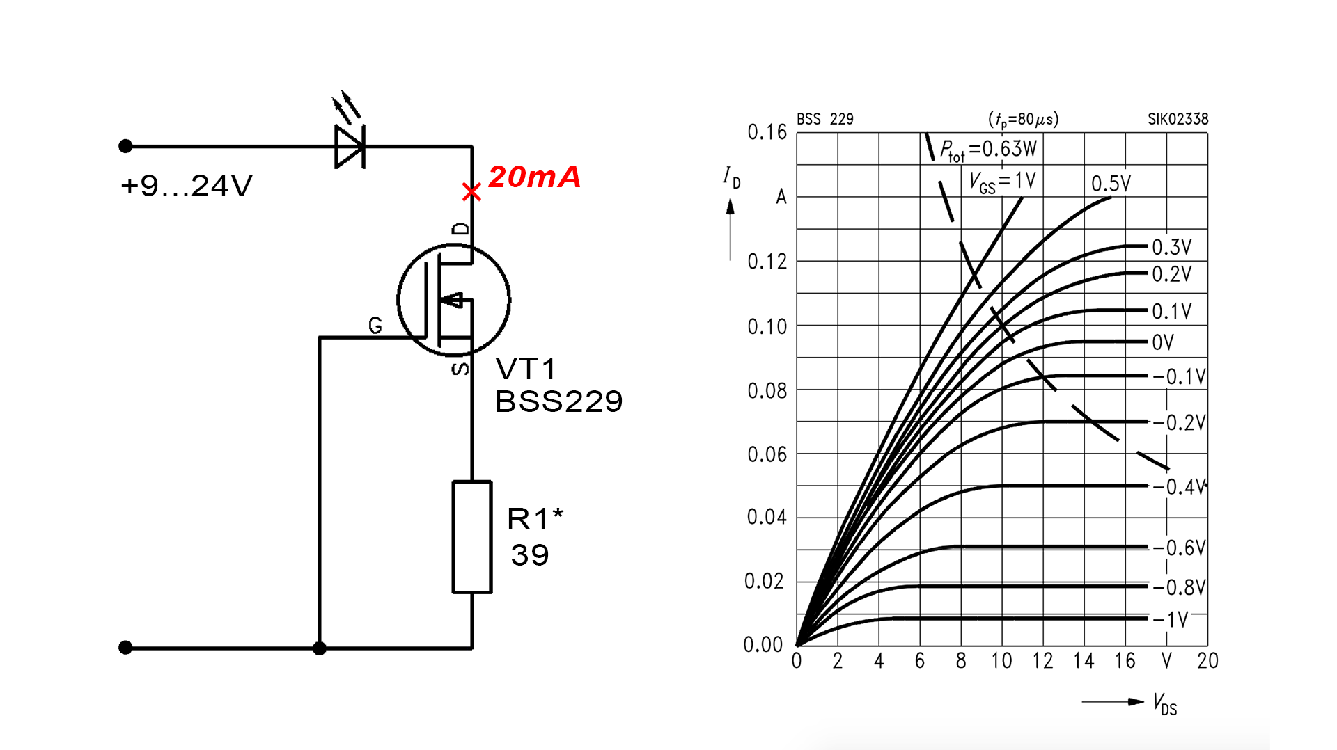 Генератор (стабилизатор) тока на MOSFET'e