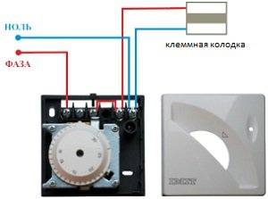 подключение инфракрасного обогревателя через терморегулятор