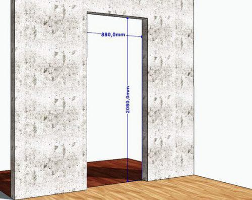Размеры стандартных дверей с коробкой