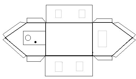 домик из картона схема 