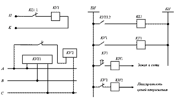 Схемы релейных блоков
