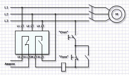 Схема подключения реле контроля фаз