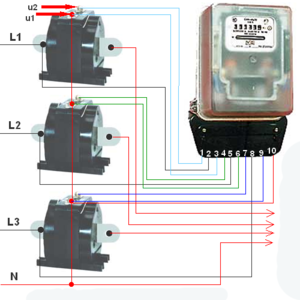 Как подключить трехфазный счетчик