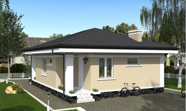 Проект дома с террасой – то, что нужно для размеренного времяпрепровождения загородом