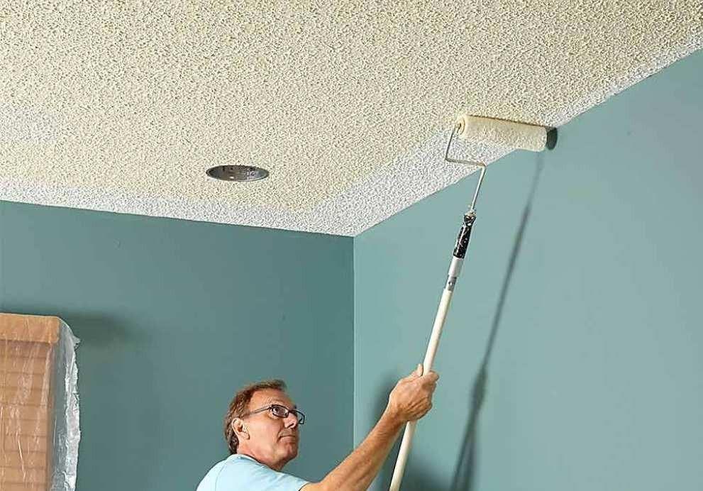 Дополнительно украсить потолок и сделать его оригинальным можно при помощи мраморной крошки
