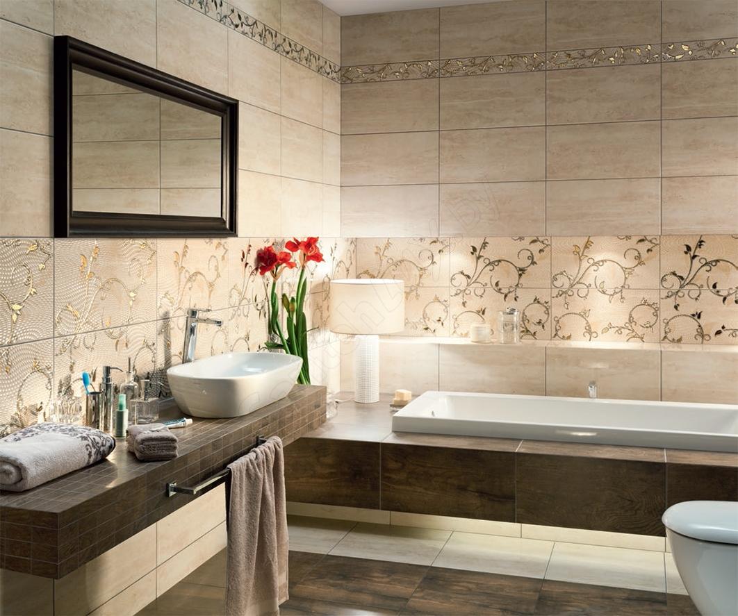 Выбирать плитку для ванной следует, исходя из габаритов помещения и стиля интерьера 