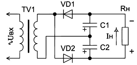 Удвоитель постоянного напряжения схема