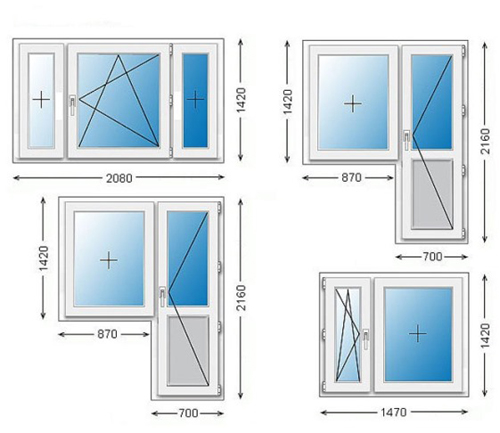 Стандартные окна пвх размеры высота и ширина
