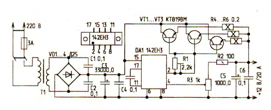 Стабилизатор напряжения с трансформатором