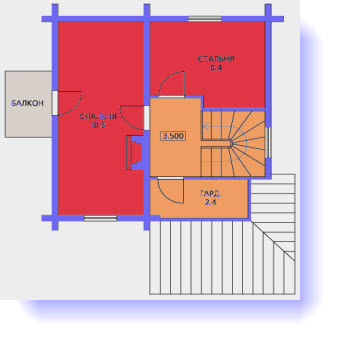 план дома 6*8 метров