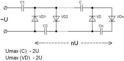 Несимметричный умножитель напряжения (Кокрофта-Уолтона)