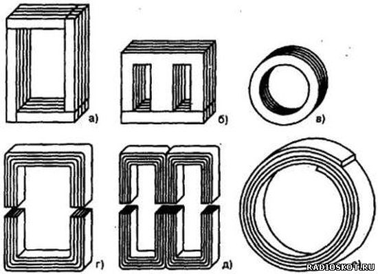 Сердечники трансформаторов рисунок