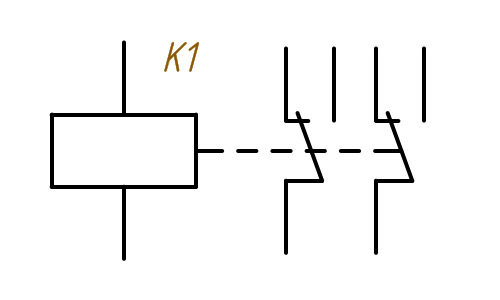 Условное графическое обозначение реле на схемах