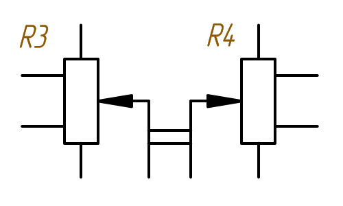 Двойной переменный резистор конструкция