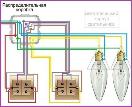 Схема с проходными выключателями