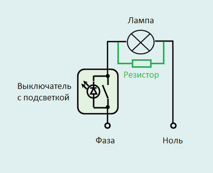 Схема размещения резистора