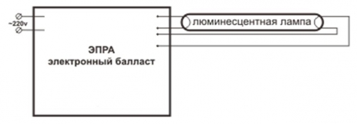 Схема подключения лампы дневного света