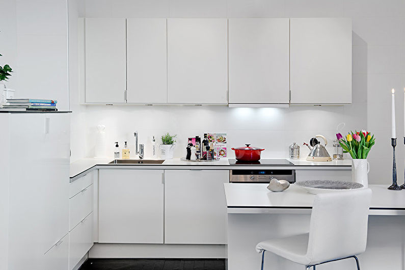 Белая кухня - Дизайн интерьера