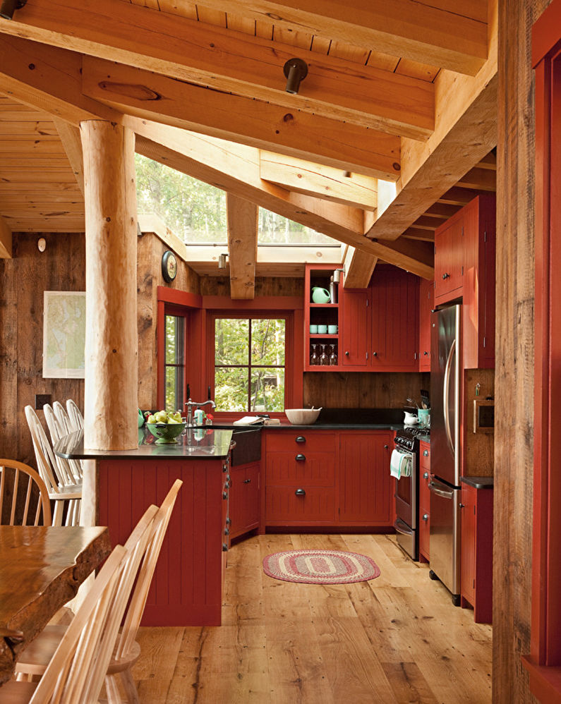 Персиковый цвет на кухне - Дизайн интерьера