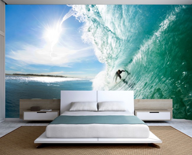 Спальня с морскими волнами