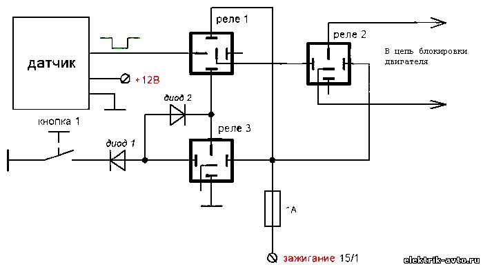 Реле с самоподхватом схема