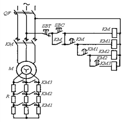 Схема управления асинхронным двигателем<br />
с фазным ротором<br />
