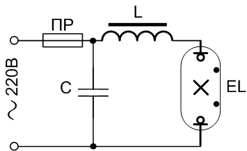 Дроссель схема подключения лампы дрл