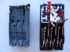Тепловое реле ИЭК РТИ-1308. Корпус вскрыт.