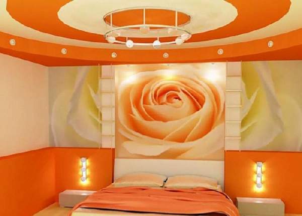 цвет натяжного потолка в спальне, фото 17