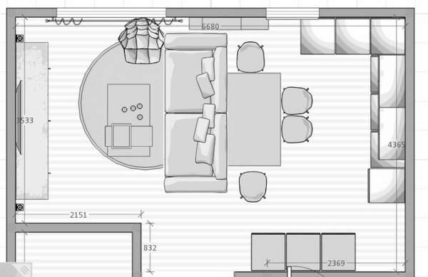 оптимальные размеры кухни гостиной в доме