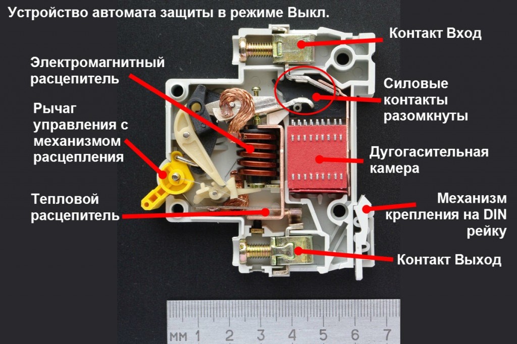 Устройство автоматического выключателя