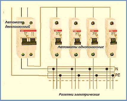 Как подключить автоматический выключатель однофазный