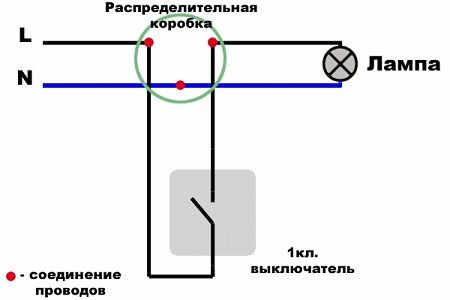 Схема подключения лампы