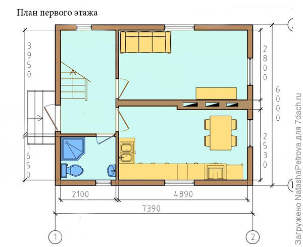 План первого этажа