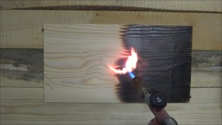 обжиг, браширование и пропитка маслом сосновой доски wood aging