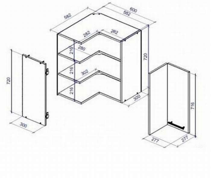 Вариант углового шкафа