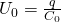 U_0 = \frac{q}{C_0}