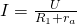 I = \frac{U}{R_1+r_a}