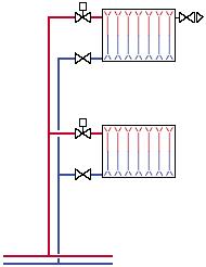схема отопления двухтрубной системы