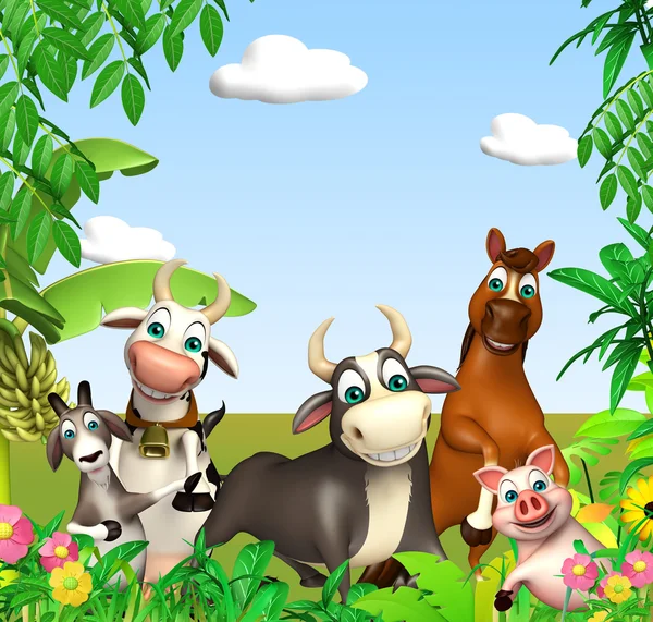 Группа животных фермы — стоковое фото