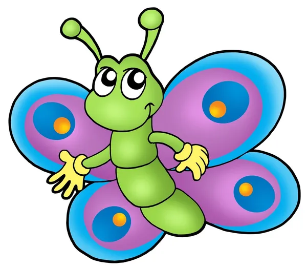 Небольшой мультфильм бабочка — стоковое фото