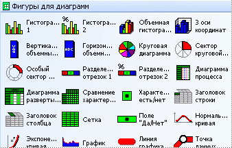 Набор элементов для графиков и диаграмм с фигурами для создания простых графиков и диаграмм