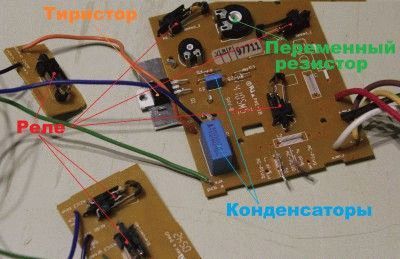 Тиристорная схема подстройки оборотов коллекторного двигателя